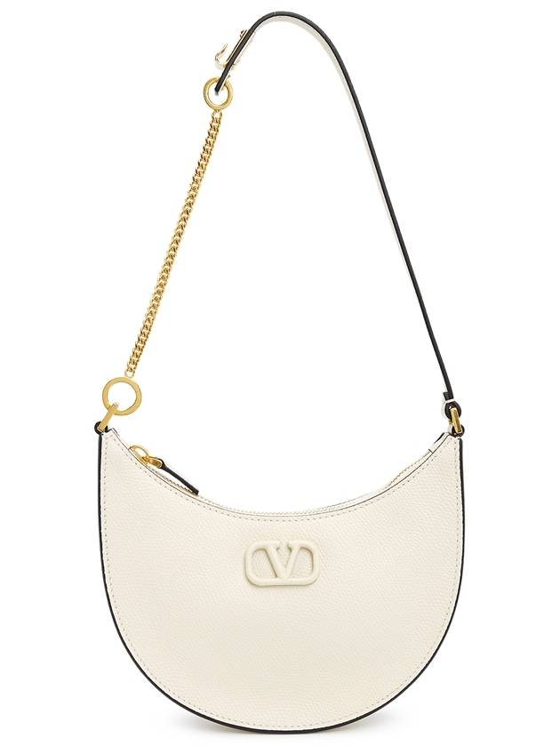 V Logo Hobo Shoulder Bag Ivory - VALENTINO - BALAAN 8