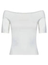 Off Shoulder Short Sleeve T-Shirt White - ALEXANDER MCQUEEN - BALAAN 2