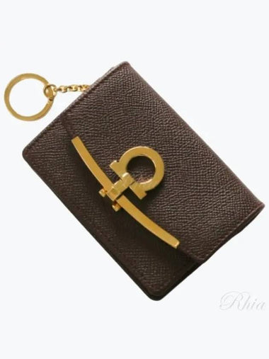 Women s Gancini logo card wallet 22 D198 GANACHE BR 0758593 - SALVATORE FERRAGAMO - BALAAN 1