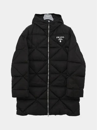 Triangular quilted logo re nylon long padded men s jacket SGC042 1WQ8 F0002 270118 1043042 - PRADA - BALAAN 1