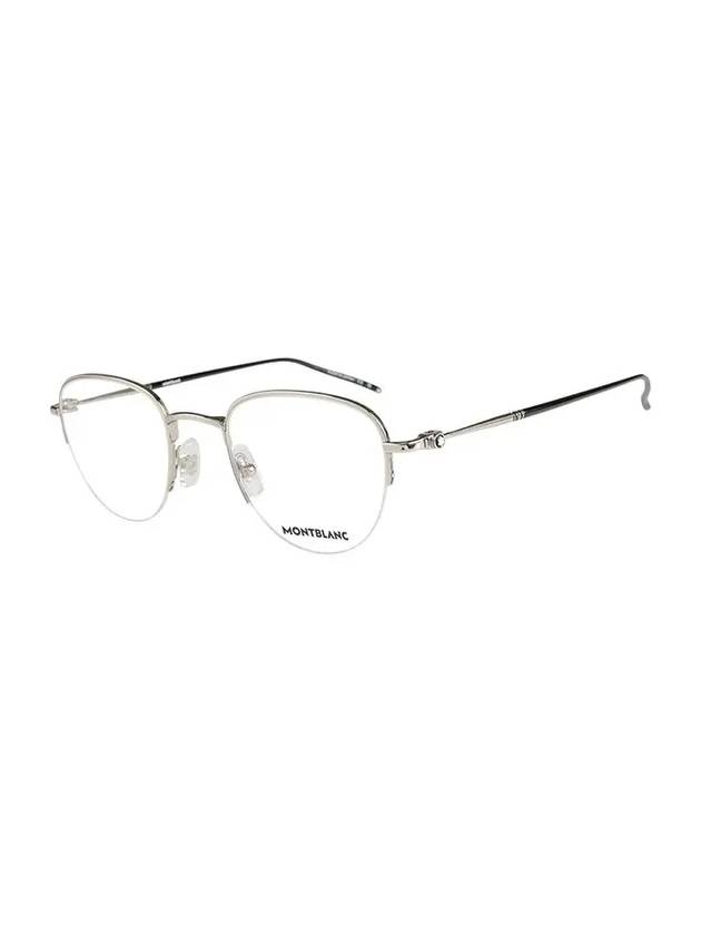 Eyewear Semi-rimless Metal Eyeglasses Silver - MONTBLANC - BALAAN 1