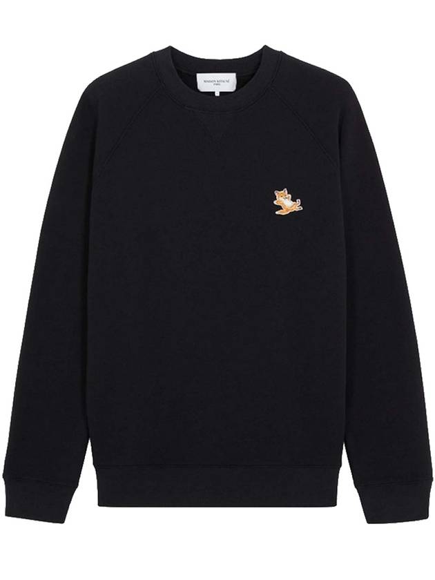 Chillax Fox Patch Classic Sweatshirt Black - MAISON KITSUNE - BALAAN 2