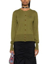 Bea Logo Cardigan Green - VIVIENNE WESTWOOD - BALAAN 3