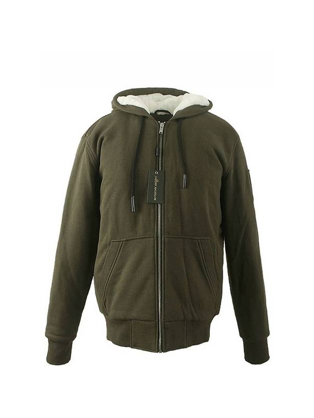 Bunny Fur Zip-Up Hoodie Olive - MOOSE KNUCKLES - BALAAN 1