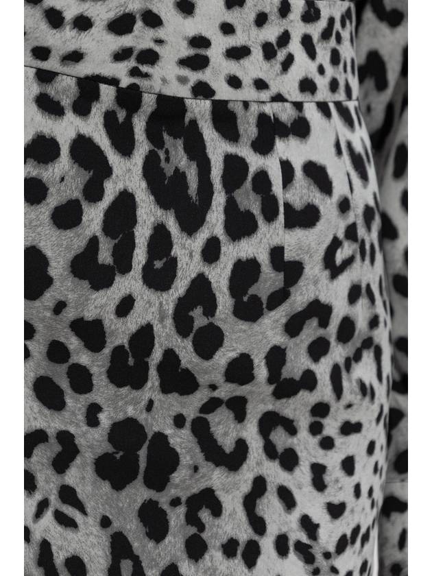 Dolce & Gabbana Silk Skirt With Animal Print, Women's, Grey - DOLCE&GABBANA - BALAAN 5