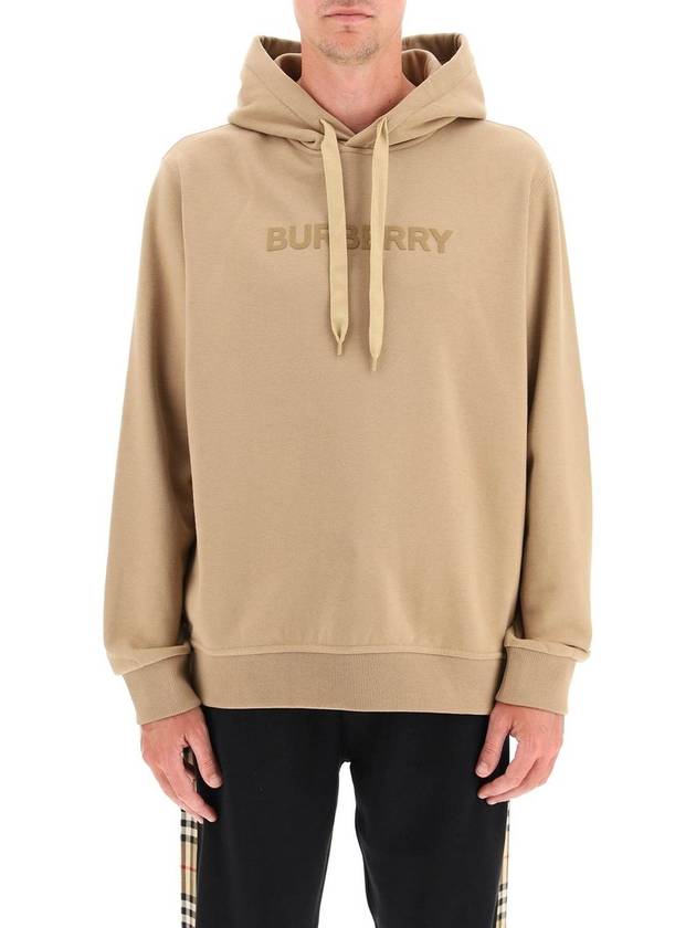 Logo Print Ansdell Hoodie Beige - BURBERRY - BALAAN 3