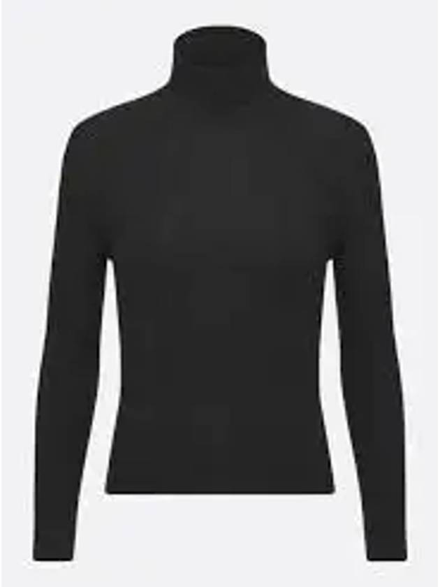 Cashmere Silk Long Sleeve Turtleneck Black - DIOR - BALAAN 2