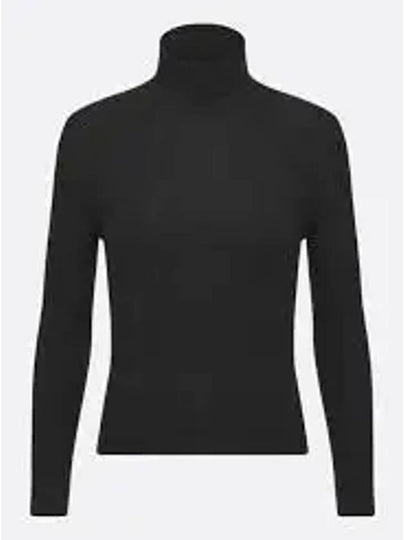 Cashmere Silk Long Sleeve Turtleneck Black - DIOR - BALAAN 2