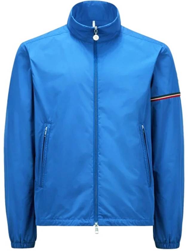 Ruinette Logo Patch Nylon Zip Up Jacket Blue - MONCLER - BALAAN 2