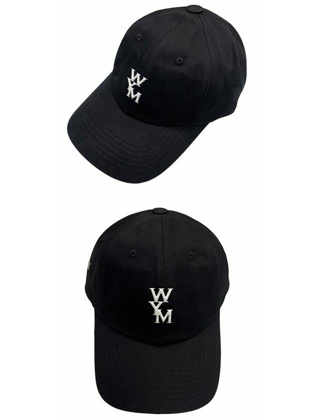 W243AC51662B WYM logo emboss ball cap black hat TJ - WOOYOUNGMI - BALAAN 4