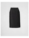 Kid Mohair Midi Skirt Blue - PRADA - BALAAN 2