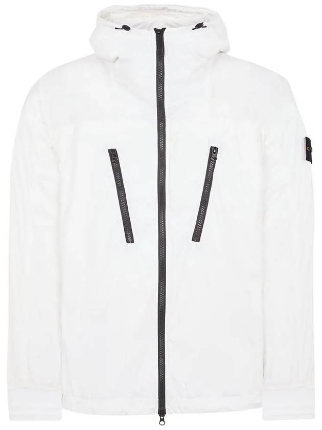 Skin Touch Nylon TC Hooded Jacket White - STONE ISLAND - BALAAN 2