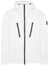 Skin Touch Nylon TC Hooded Jacket White - STONE ISLAND - BALAAN 2