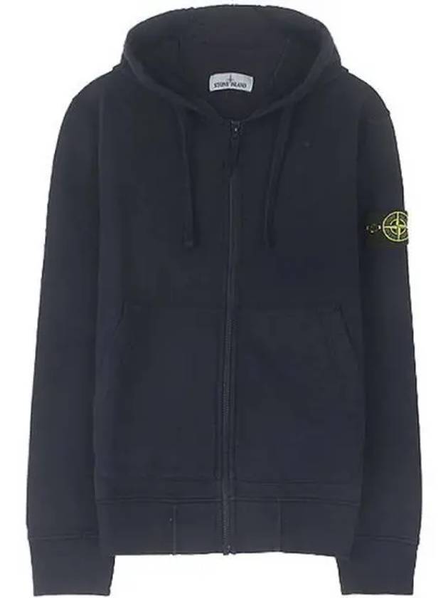 Wappen Patch Pocket Zip Up Hoodie Navy - STONE ISLAND - BALAAN 2