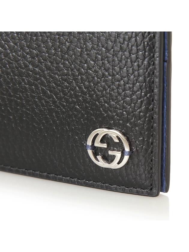 GG Interlocking Two Tone Half Wallet Black - GUCCI - BALAAN 6