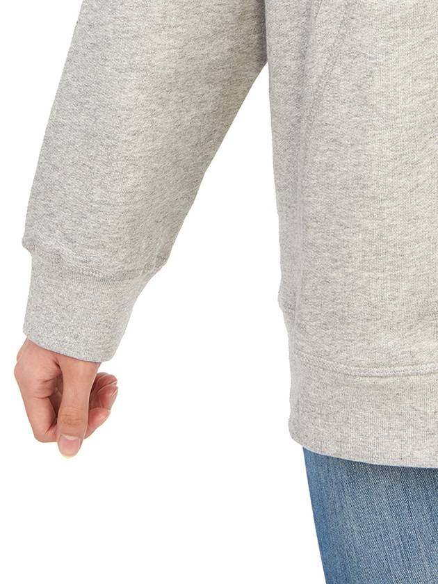 Gym GYM Logo Oversized Hooded Top Gray - GANNI - BALAAN.