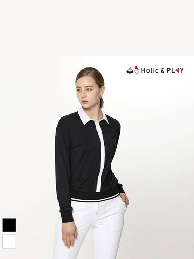 color combination placket blouson T-shirtHE1WTS004 - HOLIC&PLAY - BALAAN 1