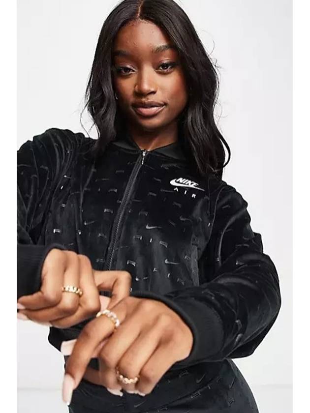 Women's Air Velor Jacket Black - NIKE - BALAAN 5