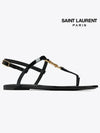 Women's Monogram Cassandra Sandals Black - SAINT LAURENT - BALAAN 4