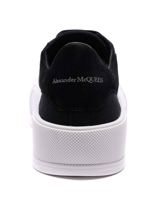 Deck Lace Up Plimsol Low Top Sneakers Black - ALEXANDER MCQUEEN - BALAAN 6