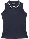 Women's Annika Sleeveless PK Shirt Navy - J.LINDEBERG - BALAAN 2