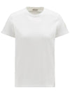 Women's Logo Patch Cotton Short Sleeve T-Shirt Off White - MONCLER - BALAAN 1