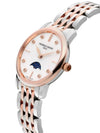 Women’s Classic Slimline Moonphase Watch Silver Gold - FREDERIQUE CONSTANT - BALAAN 4