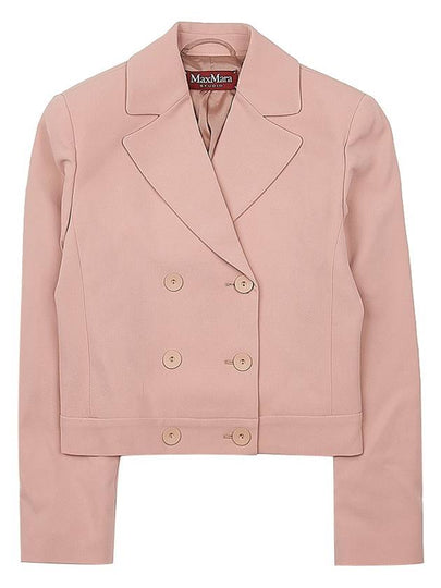 Women's Acciaio Caddy Cropped Jacket Pink - MAX MARA - BALAAN 2