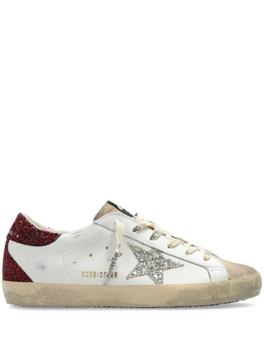 Superstar Glitter Tab Low Top Sneakers White - GOLDEN GOOSE - BALAAN 1