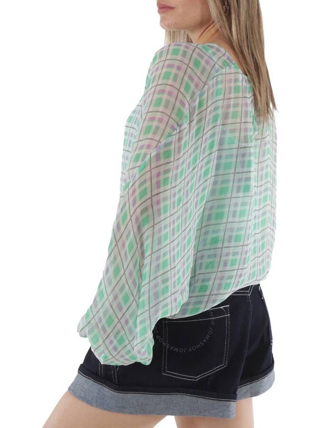 Essentiel Antwerp Green Long-sleeve Tartan Plaid Blouse, Brand Size 36 (US Size 4) - ESSENTIEL ANTWERP - BALAAN 3