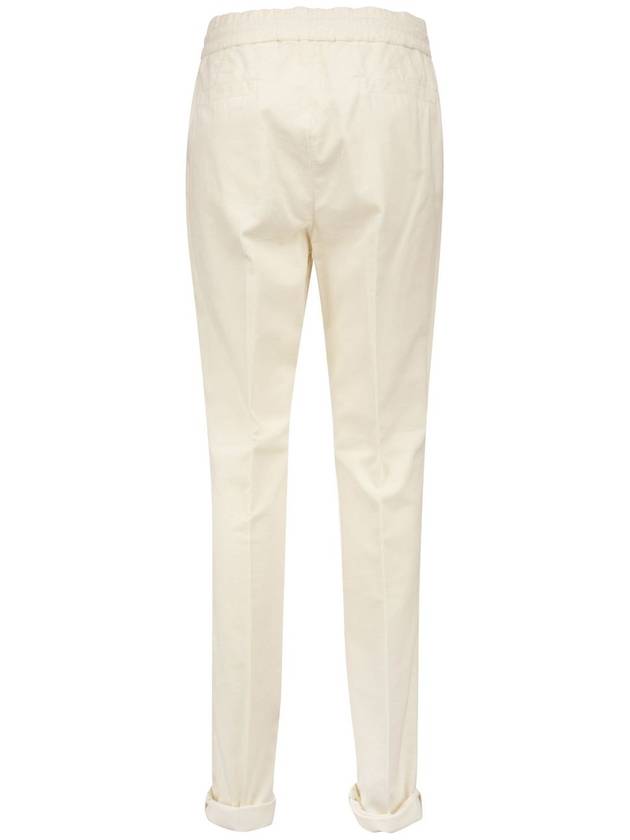 Men's Drawstring Straight Pants Ivory - BRUNELLO CUCINELLI - BALAAN 3