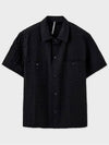 Overfit Ripple Half Shirt Black - NOIRER - BALAAN 3