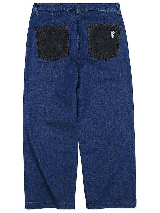 Color Block Denim Wide Pants Black - OGARP - BALAAN 3