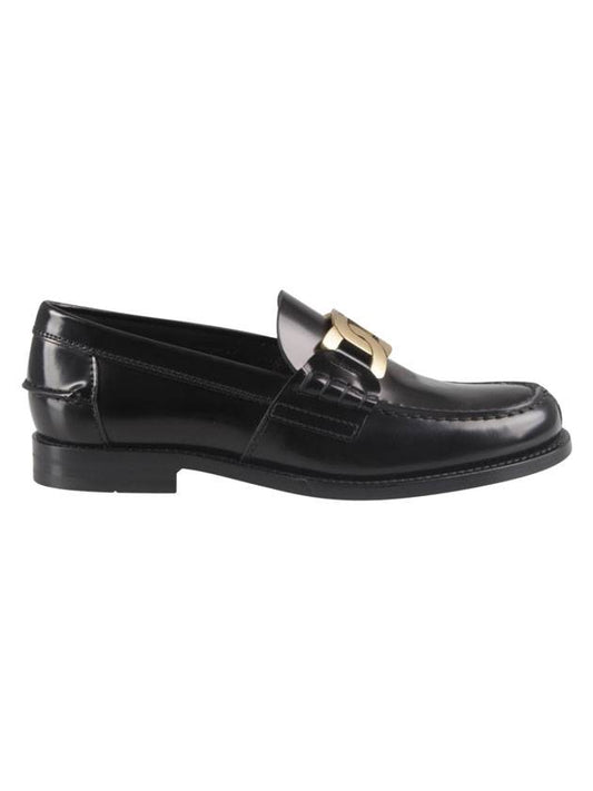 Kate leather logo gold loafers black - TOD'S - BALAAN 1