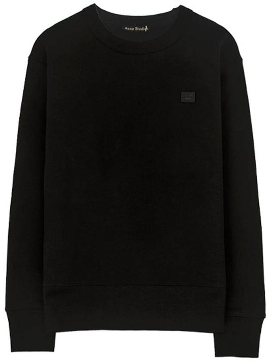 Fairview Face Patch Crew Neck Sweatshirt Black - ACNE STUDIOS - BALAAN 2