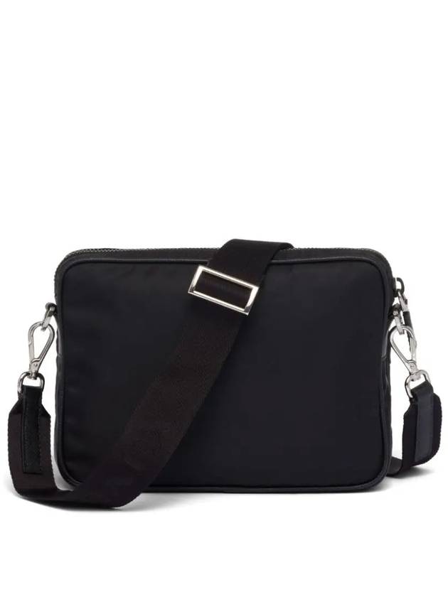 Re-Nylon Saffiano Leather Shoulder Bag Black - PRADA - BALAAN 4