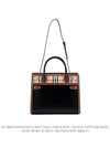 Vintage Check Two-Handle Title Small Tote Bag Black - BURBERRY - BALAAN 5