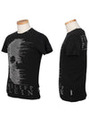 Ghost Skull Print Cotton Short Sleeve T-Shirt Black - PHILIPP PLEIN - BALAAN 3