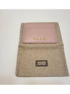 Logo Leather Card Wallet Pink - GUCCI - BALAAN 3