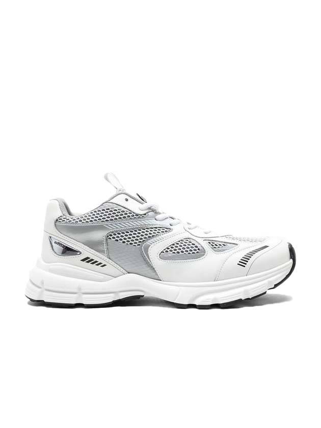 Men's Marathon Runner Low Top Sneakers White Silver - AXEL ARIGATO - BALAAN 1