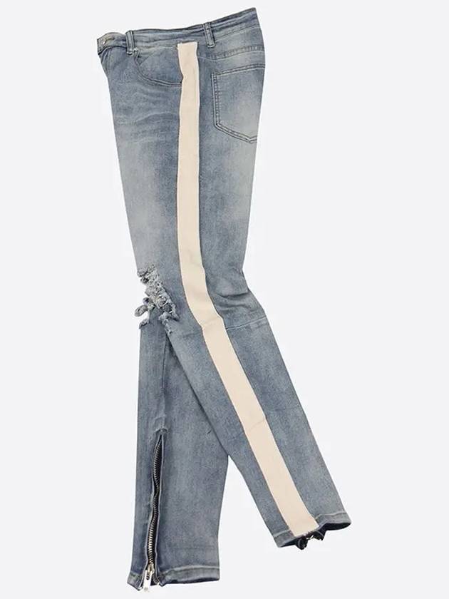 Skinny zipper point casual jeans AJN177 - IKALOOOK - BALAAN 2