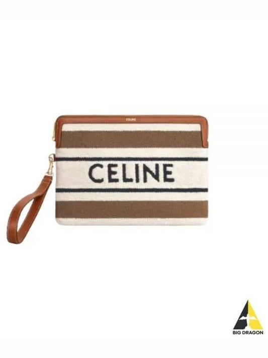 Small Strap Striped Textile With Celine Jacquard Pouch Bag - CELINE - BALAAN 2