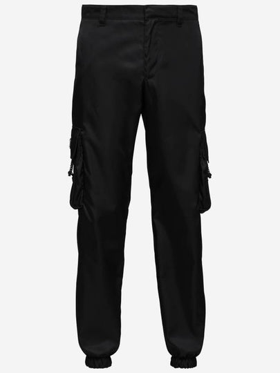 Re-Nylon Buckle Strap Pocket Track Pants Black - PRADA - BALAAN 2