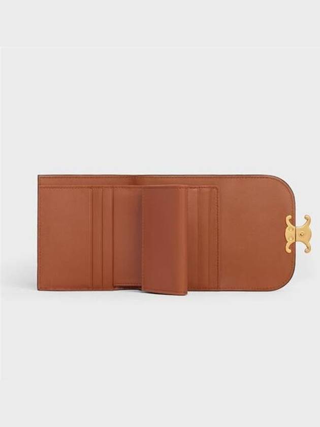 Triomphe Small Half Wallet Tan - CELINE - BALAAN 5