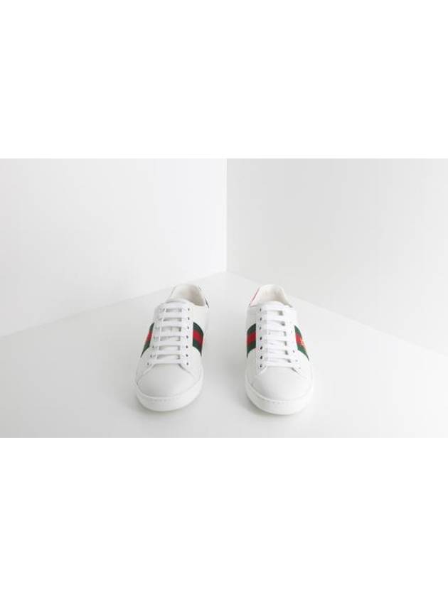 Ace Bee Embroidered Low Top Sneakers White - GUCCI - BALAAN 3