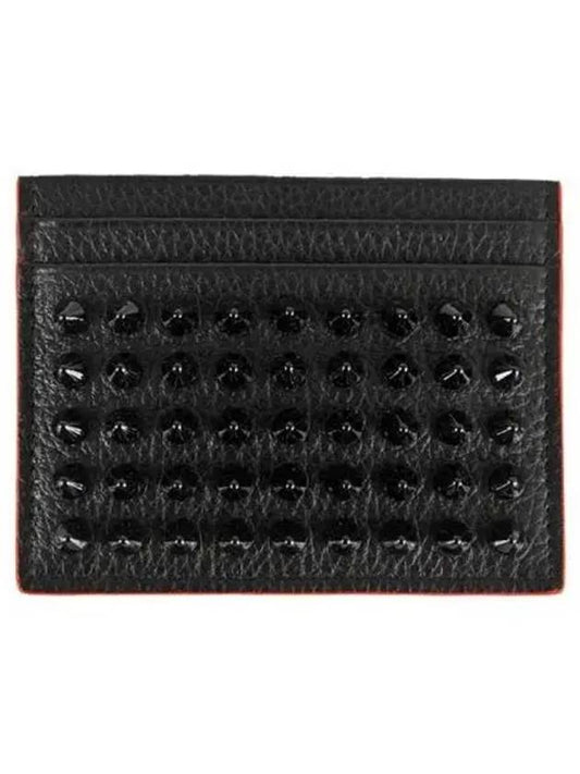 Chios Spike Card Wallet Black - CHRISTIAN LOUBOUTIN - BALAAN 2