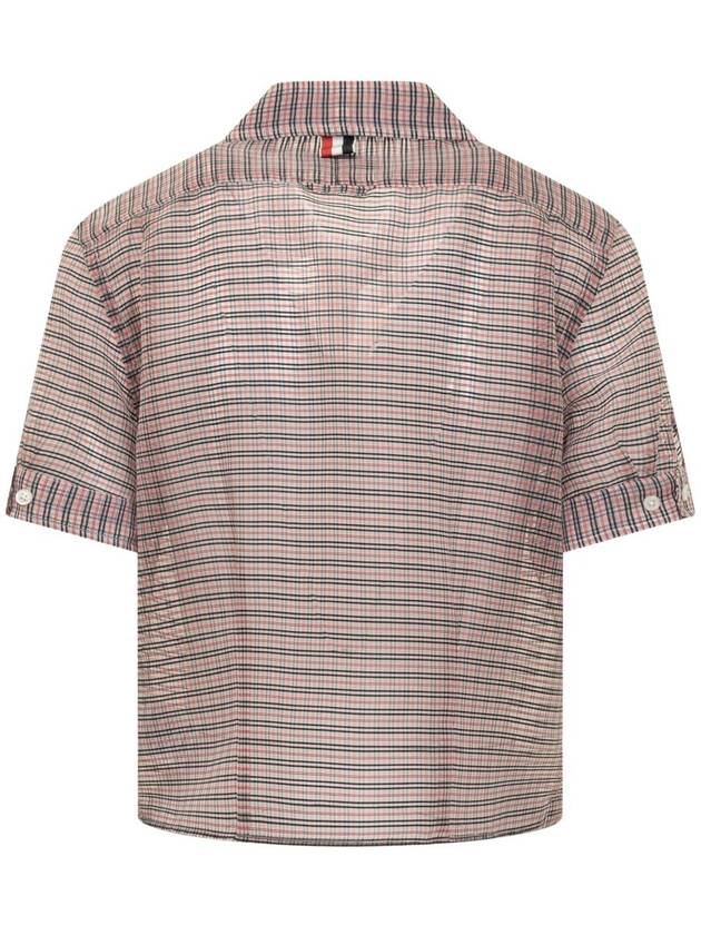 Women's Check Pattern Bow Blouse - THOM BROWNE - BALAAN 3