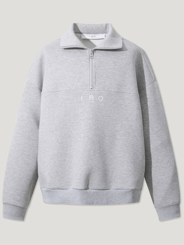 Light gray SCUBA banding color scheme overfit half zip up - IRO - BALAAN 7