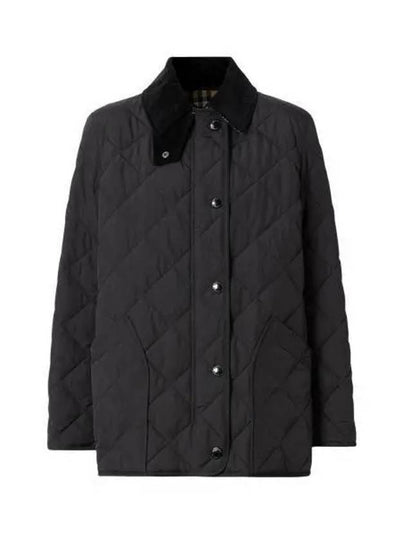 Diamond Quilted Thermoregulated Barn Jacket Black - BURBERRY - BALAAN 2