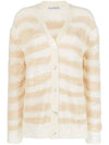 Women s Distressed Striped Cardigan A60398 DGD - ACNE STUDIOS - BALAAN 1